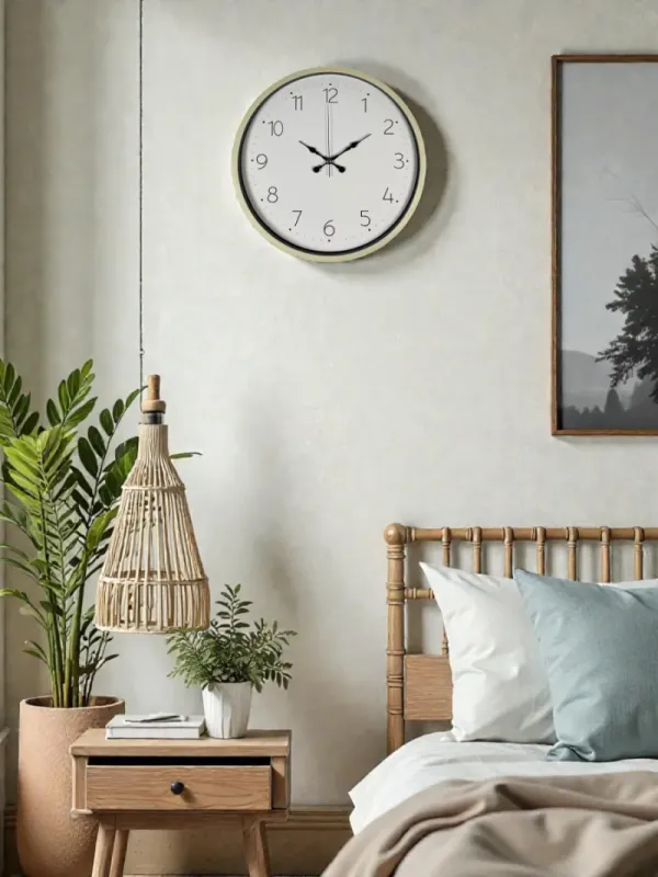 Krem Plastik Duvar Saati 36 cm · Model PP-3604X