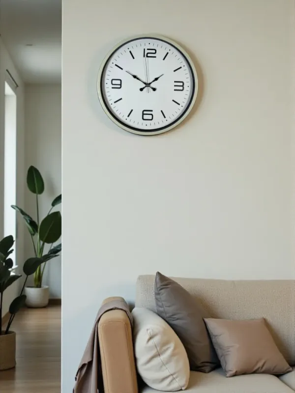 Krem Plastik Duvar Saati 36 cm · Model PP-3608X