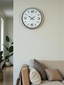 Krem Plastik Duvar Saati 36 cm · Model PP-3608X
