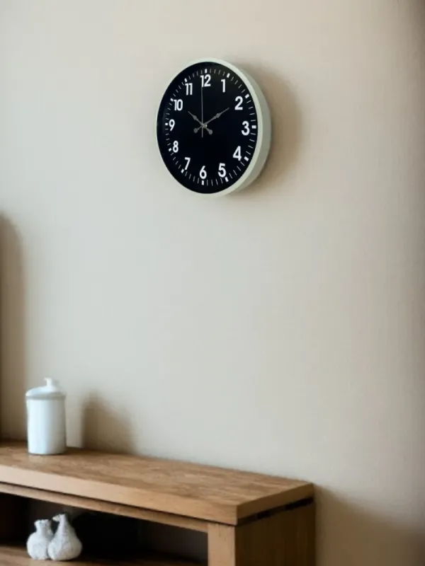 Krem Plastik Duvar Saati 36 cm · Model PP-3631X