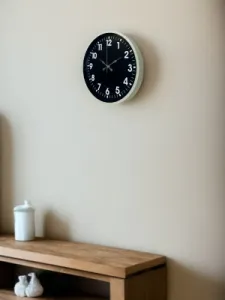 Krem Plastik Duvar Saati 36 cm · Model PP-3631X