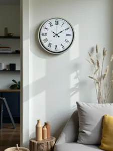Roma Rakamlı Krem Plastik Duvar Saati 36 cm · Model PP-3654X