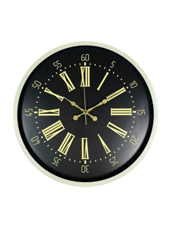 Krem Plastik Duvar Saati 36 cm · Model PP-3658X