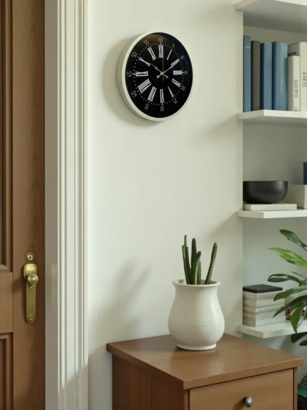 Krem Plastik Duvar Saati 36 cm · Model PP-3659X