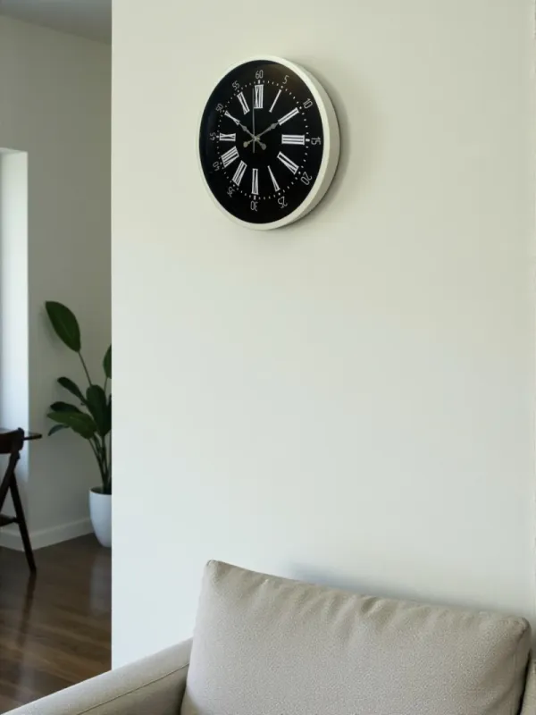 Krem Plastik Duvar Saati 36 cm · Model PP-3659X