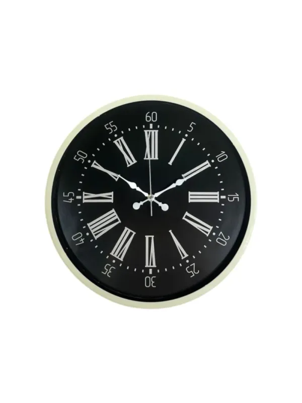 Krem Plastik Duvar Saati 36 cm · Model PP-3659X