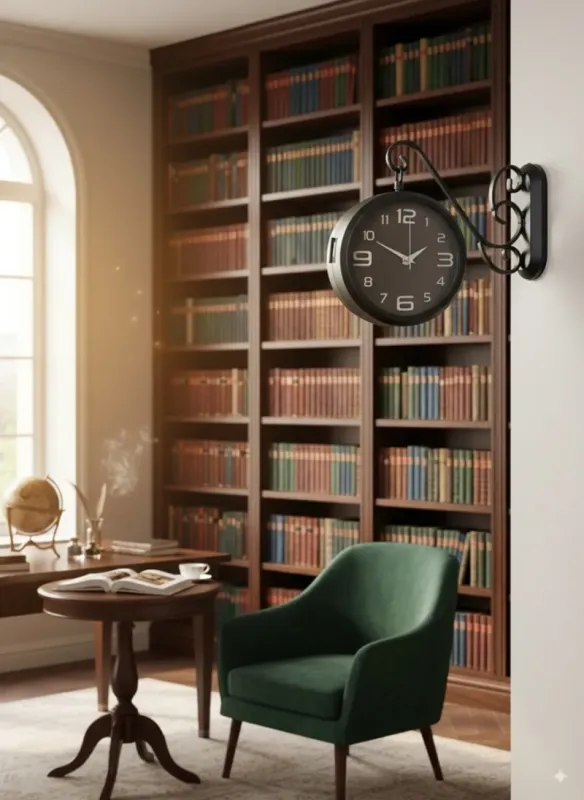 Siyah Metal İstasyon Saati 36 x 25 cm · Model CT-09B