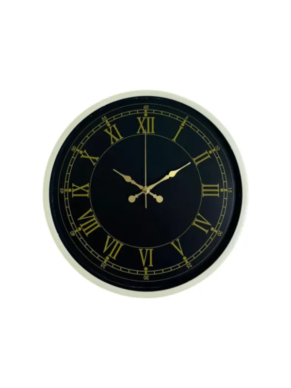 Roma Rakamlı Krem Plastik Duvar Saati 36 cm · Model PP-3672X