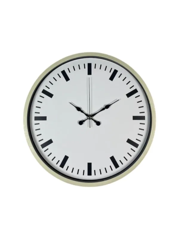 Krem Plastik Duvar Saati 36 cm · Model PP-3689X