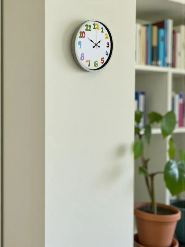 Çocuk Odası Krem Plastik Duvar Saati 36 cm · Model PP-3694X