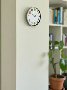 Çocuk Odası Krem Plastik Duvar Saati 36 cm · Model PP-3694X