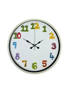 Çocuk Odası Krem Plastik Duvar Saati 36 cm · Model PP-3694X