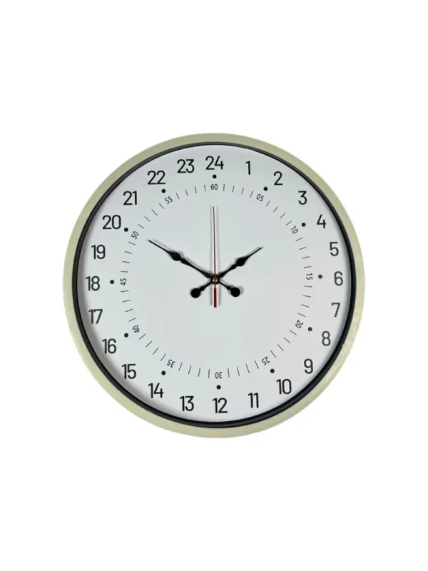 Göstergeli Krem Plastik Duvar Saati 36 cm · Model PP-3697X