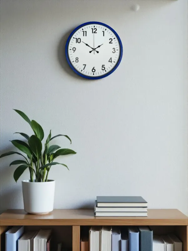 Lacivert Plastik Duvar Saati 36 cm · Model PP-3601V