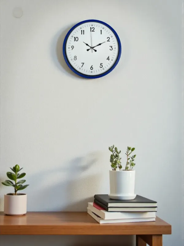 Lacivert Plastik Duvar Saati 36 cm · Model PP-3605V