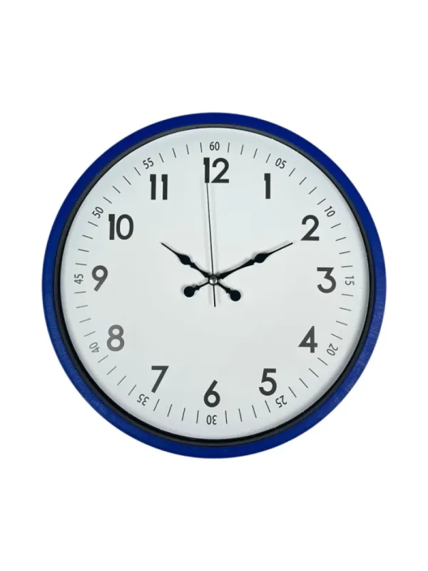Lacivert Plastik Duvar Saati 36 cm · Model PP-3605V