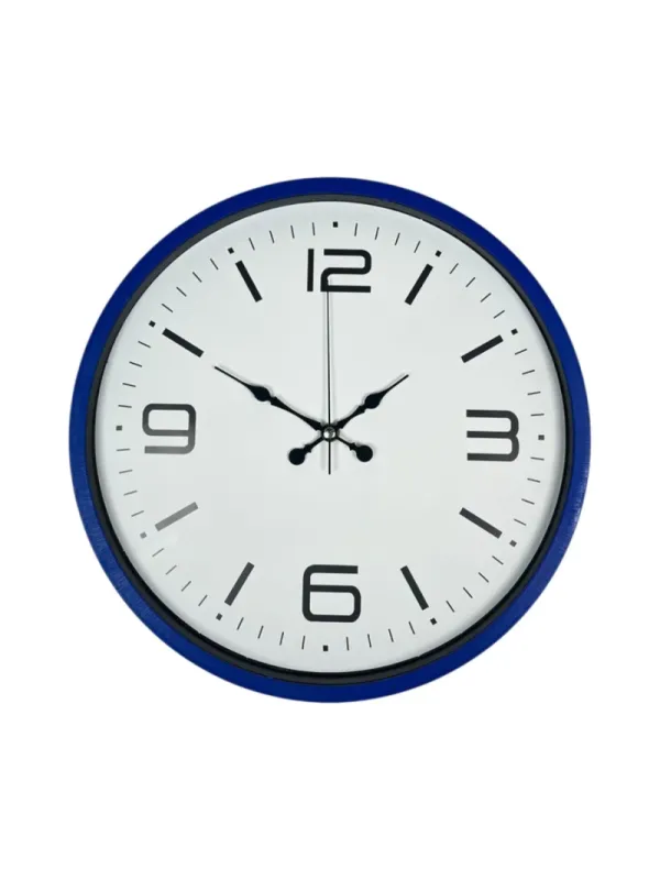 Lacivert Plastik Duvar Saati 36 cm · Model PP-3608V