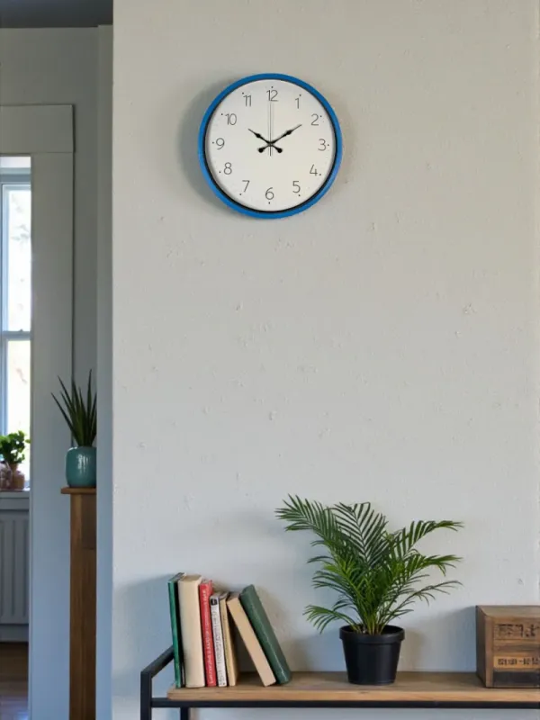 Mavi Plastik Duvar Saati 36 cm · Model PP-3604M