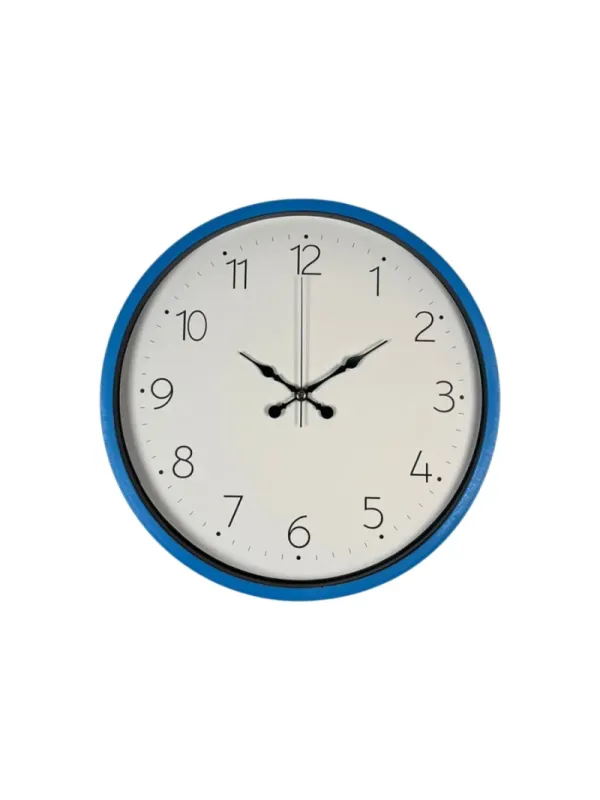 Mavi Plastik Duvar Saati 36 cm · Model PP-3604M