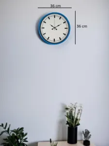Mavi Plastik Duvar Saati 36 cm · Model PP-3689M