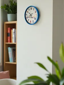 Çocuk Odası Mavi Plastik Duvar Saati 36 cm · Model PP-3693M