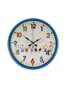 Çocuk Odası Mavi Plastik Duvar Saati 36 cm · Model PP-3693M