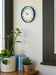 Çocuk Odası Mavi Plastik Duvar Saati 36 cm · Model PP-3694M