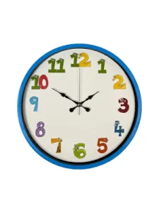 Çocuk Odası Mavi Plastik Duvar Saati 36 cm · Model PP-3694M
