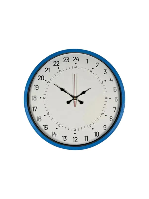 Göstergeli Mavi Plastik Duvar Saati 36 cm · Model PP-3697M