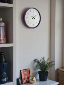 Mor Plastik Duvar Saati 36 cm · Model PP-3604Z