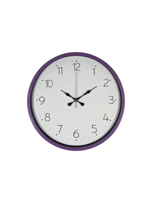 Mor Plastik Duvar Saati 36 cm · Model PP-3604Z
