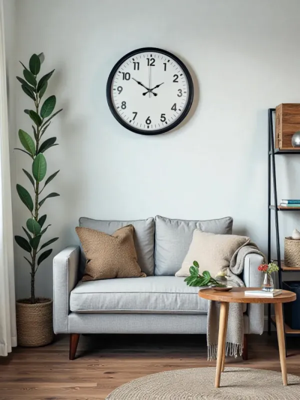 Siyah Plastik Duvar Saati 36 cm · Model PP-3601B