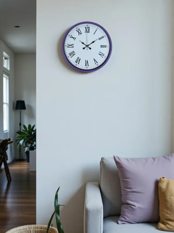 Mor Plastik Duvar Saati 36 cm · Model PP-3654Z