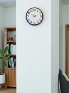 Çocuk Odası Mor Plastik Duvar Saati 36 cm · Model PP-3694Z