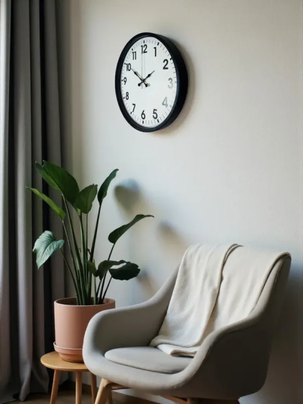 Siyah Plastik Duvar Saati 36 cm · Model PP-3601B