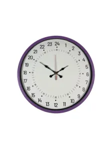 Göstergeli Mor Plastik Duvar Saati 36 cm · Model PP-3697Z