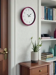 Pembe Plastik Duvar Saati 36 cm · Model PP-3604P