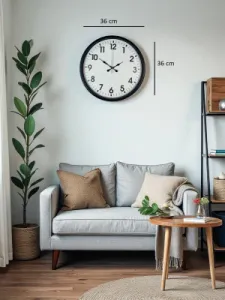 Siyah Plastik Duvar Saati 36 cm · Model PP-3601B