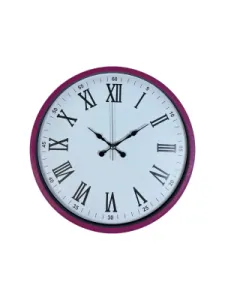 Roma Rakamlı Pembe Plastik Duvar Saati 36 cm · Model PP-3654P
