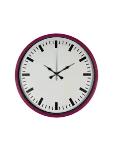 Pembe Plastik Duvar Saati 36 cm · Model PP-3689P