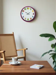 Çocuk Odası Pembe Plastik Duvar Saati 36 cm · Model PP-3694P