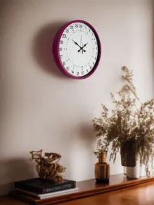Göstergeli Pembe Plastik Duvar Saati 36 cm · Model PP-3697P