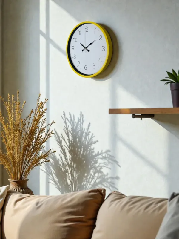 Sarı Plastik Duvar Saati 36 cm · Model PP-3604Y