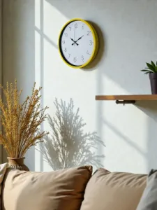 Sarı Plastik Duvar Saati 36 cm · Model PP-3604Y
