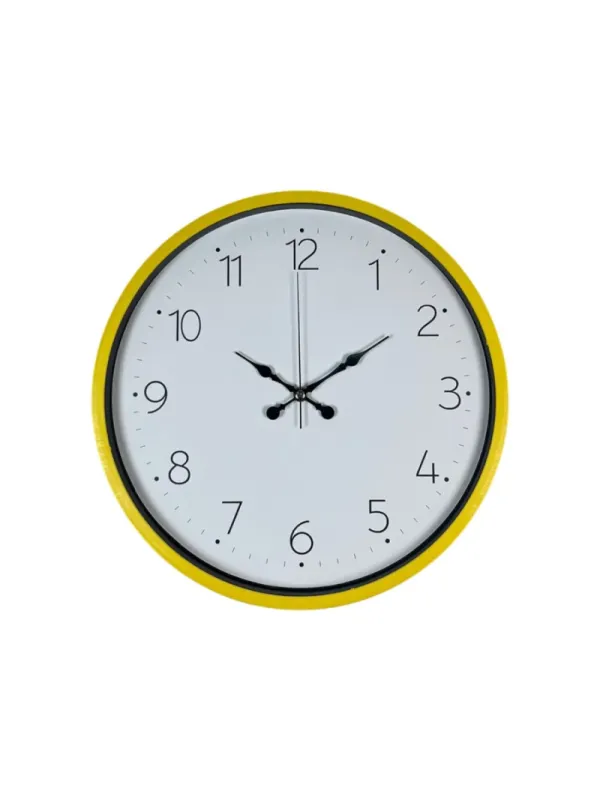 Sarı Plastik Duvar Saati 36 cm · Model PP-3604Y