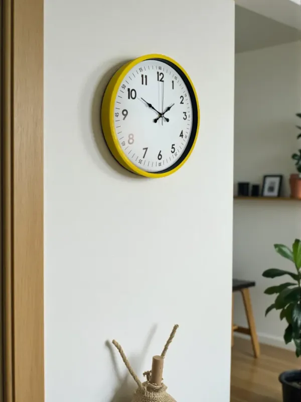 Sarı Plastik Duvar Saati 36 cm · Model PP-3605Y
