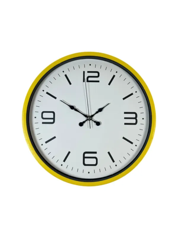 Sarı Plastik Duvar Saati 36 cm · Model PP-3608Y