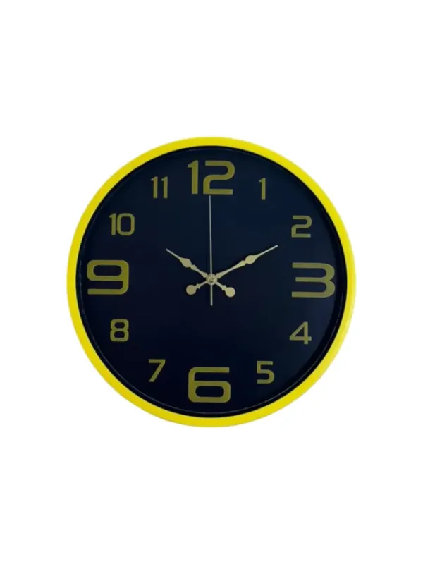 Sarı Plastik Duvar Saati 36 cm · Model PP-3610Y