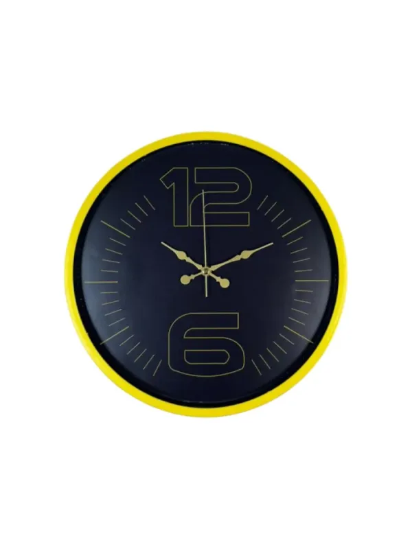 Sarı Plastik Duvar Saati 36 cm · Model PP-3612Y