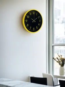Sarı Plastik Duvar Saati 36 cm · Model PP-3623Y